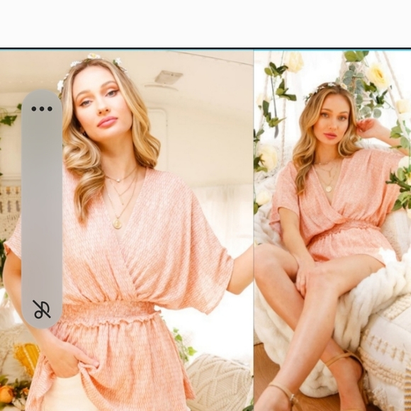 SMOCKED PEPLUM TOP - Picture 4 of 6